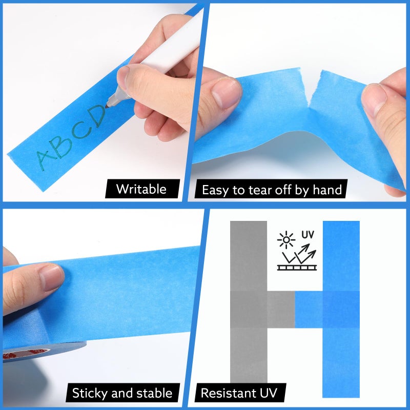 Fyguard 10 Rolls Painters Tape Blue Painters Tape 2 Inch Wide, General Purpose Masking Tape Bulk, 1.89 in x 55 Yd Blue Tape for Wall Painting Home Improvement DIY Crafts, Total 550 Yards - Image 5